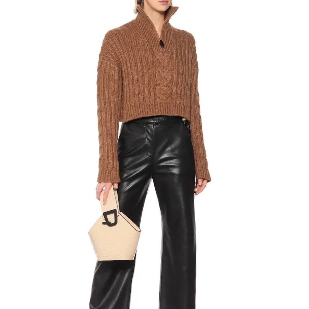 Nanushka Eria Cable Knit Sweater
BROWN, Size X-Small